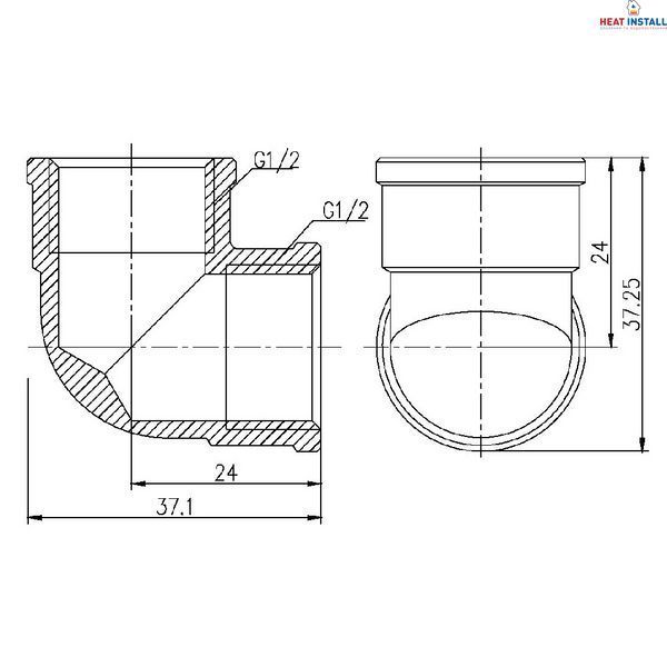 Кут Thermo Alliance Forte 1/2" ВВ SF36815 SD00002701 фото