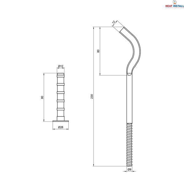 Кріплення Thermo Alliance Standart на алюмінієвий радіатор 9х230 мм SD112230 SD00005811 фото
