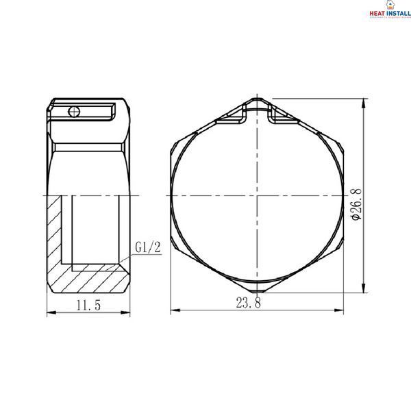 Заглушка Thermo Alliance Forte 1/2" ВР хром SF352H15 SD00002520 фото