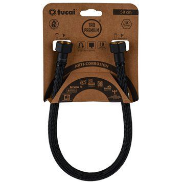 Шланг водяний TUCAI TAQ PREMIUM GRIF 1/2&Prime;x1/2&Prime; BВ 0,5м.АНТИКОР. ACB HG-1212-500 (Чорний Мат) 209970 000029277 фото