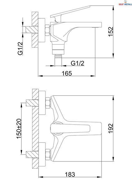 Змішувач для ванни Frap F3258, білий/хром 1037340 фото