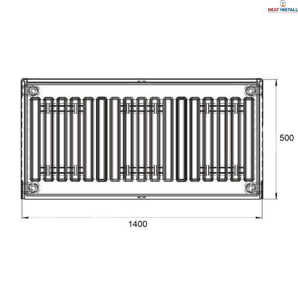 Радіатор сталевий Thermo Alliance 22 тип 500х1400 бічне підключення SD00040133 фото