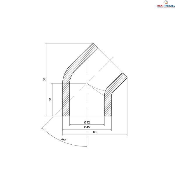 Кутик PPR Thermo Alliance 32, 45&deg; SD00029400 фото