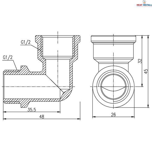Кут Thermo Alliance Forte 1/2" ВЗ SF37215 SD00002702 фото