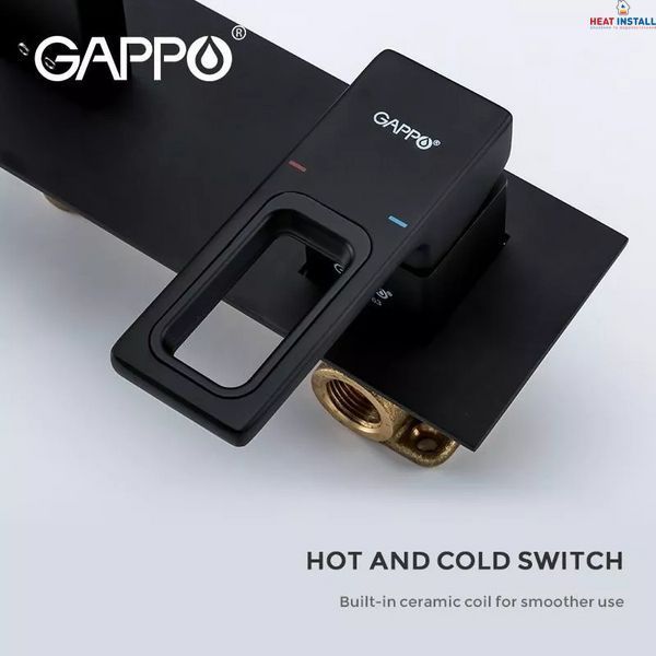 Змішувач для умивальника GAPPO G1017-16, чорний 1041631 фото