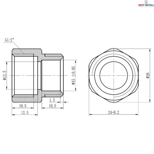 Муфта обтискна Thermo Alliance Forte 16х1/2" В SF171W1615 SD00022049 фото