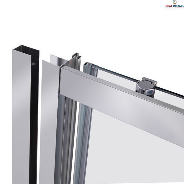 Душові двері в нішу Qtap Taurus CRM201-11.C6 110-120x200 см, скло Clear 6 мм, покриття CalcLess SD00045296 фото