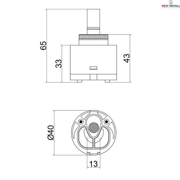 Картридж для змішувача Qtap Spojeni 40 мм QT40MM SD00004984 фото