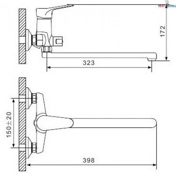 Змішувач для ванни GAPPO G2236, хром 1034005 фото