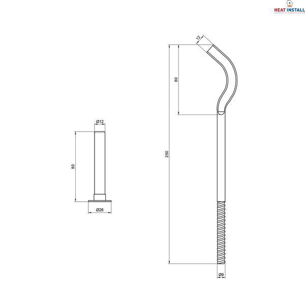 Кріплення Thermo Alliance Standart на алюмінієвий радіатор 9х250 мм SD112250 SD00005812 фото