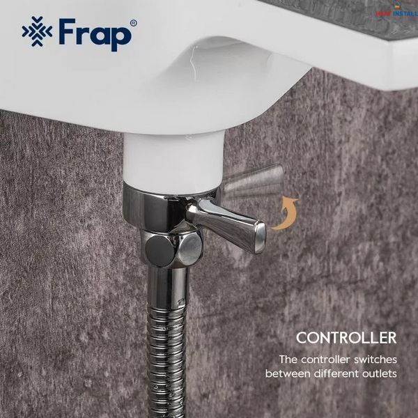 Змішувач для ванни Frap F3258, білий/хром 1037340 фото