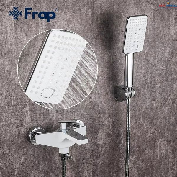 Змішувач для ванни Frap F3258, білий/хром 1037340 фото