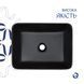 Комплект Qtap Tern: Раковина накладна прамокутна 480х370х135 мм Matt Black + Донний клапан PU03 SD00053424 фото 5