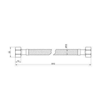 Гнучка підводка для води Thermo Alliance Standart 80 см ГГ SD397W80 SD00010893 фото