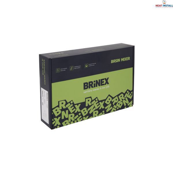 Змішувач для раковини Brinex Pure 001F низький Nickel BRIPUR001FNKL SD00053172 фото
