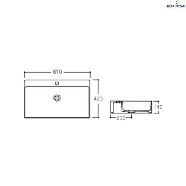 Раковина Qtap Nando LT 610х420х140 White QT12116146W SD00052917 фото