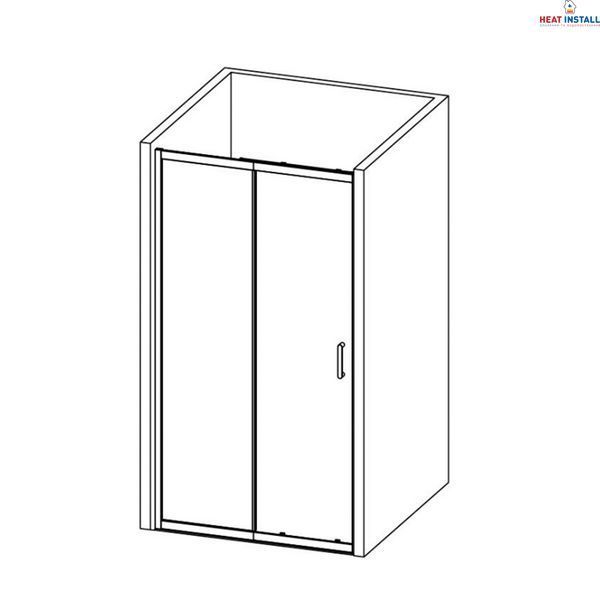 Душові двері в нішу Qtap Taurus CRM2013-14.C6 130-140x200 см, скло Clear 6 мм, покриття CalcLess SD00045298 фото