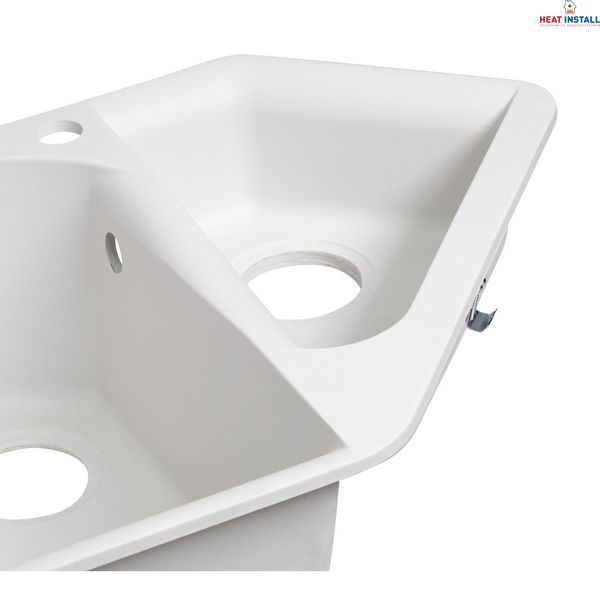 Кухонна мийка з додатковою чашею Lidz 1000x500/225 WHI-01 (LIDZWHI011000500225) SD00044511 фото
