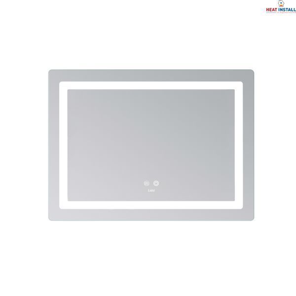 Дзеркало Lidz Kubis (KU2) 700х500 з LED-підсвічуванням Touch, з антизапотіванням, з димером, рег. яскравості LD78LF90448486 SD00054610 фото