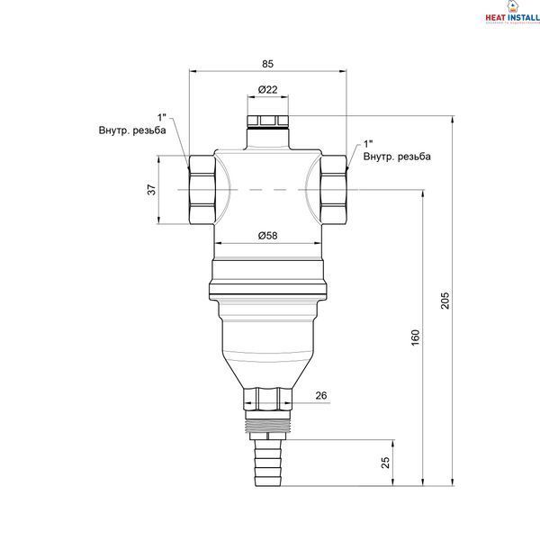 Самопромивний фільтр Icma 1" №745 SD00008246 фото