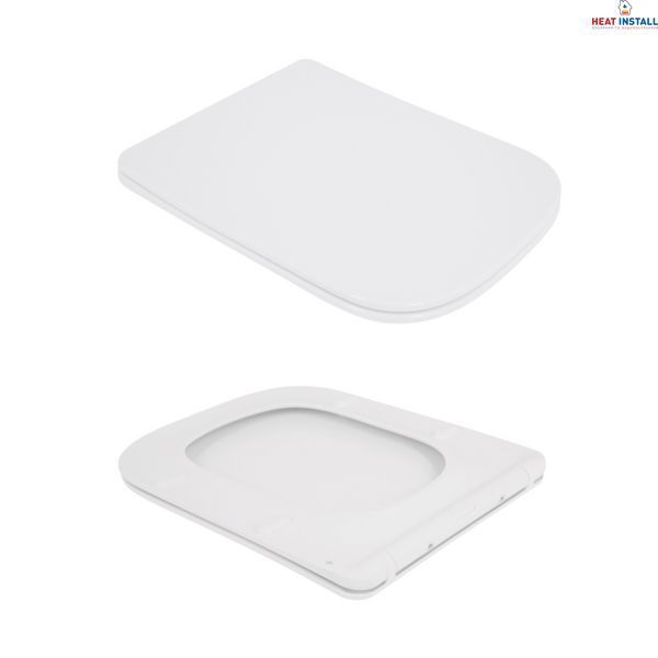 Унітаз підвісний Crow Rimless 485х340х330 мм, White, з сидінням Slim Duroplast/ Soft-close/ Quick Release QT05335171RW Qtap SD00054228 фото