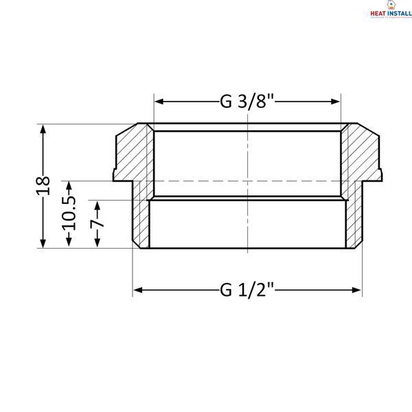 Футорка Thermo Alliance Standart 1/2"х3/8" ЗВ SD423159 SD00047899 фото