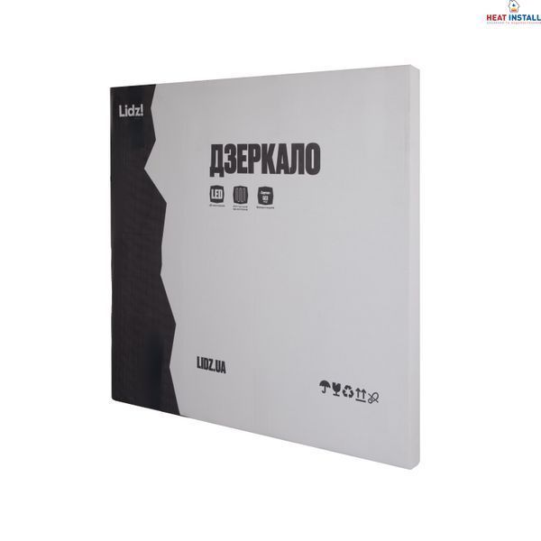 Дзеркало Lidz Kubis (KU1) 600х700 з LED-підсвічуванням Touch, з антизапотіванням, з димером, рег. яскравості LDKU60070049285 SD00055409 фото