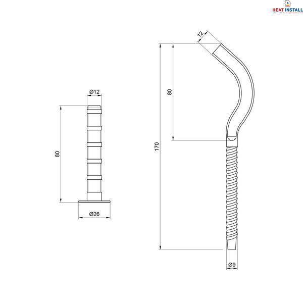 Кріплення Thermo Alliance Standart на алюмінієвий радіатор 9х170 мм SD109170R SD00005813 фото
