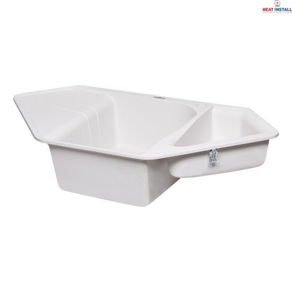 Кухонна мийка з додатковою чашею Lidz 1000x500/225 WHI-01 (LIDZWHI011000500225) SD00044511 фото