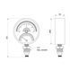 Термоманометр Thermo Alliance Standart 80 мм 1/2", нижнє підмикання SD17210B SD00021362 фото 3