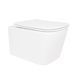 Унітаз підвісний Crow Rimless 485х340х330 мм, White, з сидінням Slim Duroplast/ Soft-close/ Quick Release QT05335171RW Qtap SD00054228 фото 1