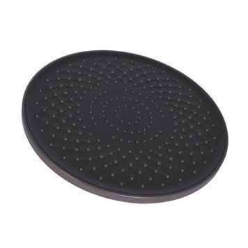Стельова лійка Qtap (250х54х250) для душової системи Vlasta New Gunmetal Black PVD QTVLA25054250GMB49647 SD00055771 фото