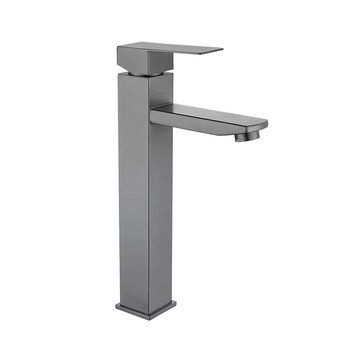 Змішувач для умивальника WEZER PRO11-02-GUNGREY, збройова сталь 1044957 фото