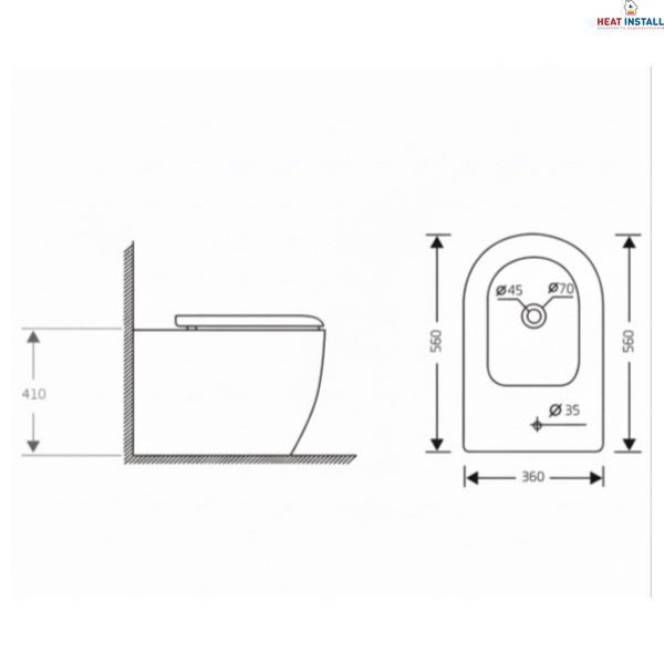 Біде підлогове Qtap Jay 560х360х410 мм, White QT07443375W SD00054234 фото
