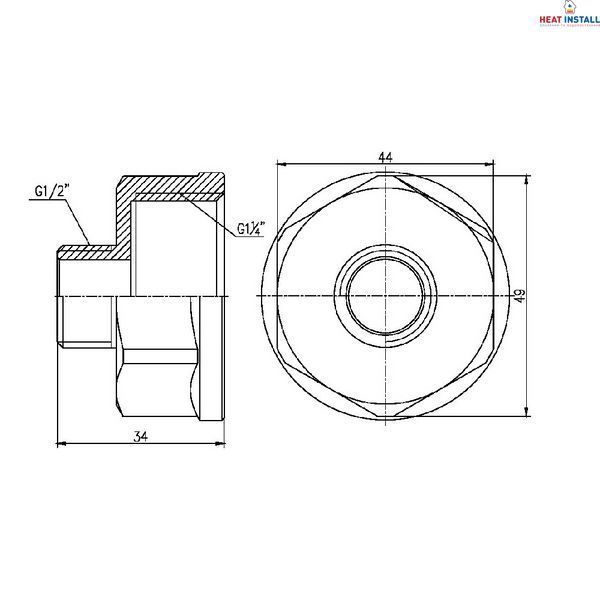 Перехід Thermo Alliance Forte 1" 1/4х1/2" ВЗ SF3603215 SD00002609 фото