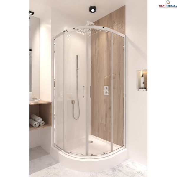 Душова кабіна Qtap Taurus CRM1011AC6 100х100 см, скло Clear 6 мм покриття CalcLess, без піддона SD00039706 фото