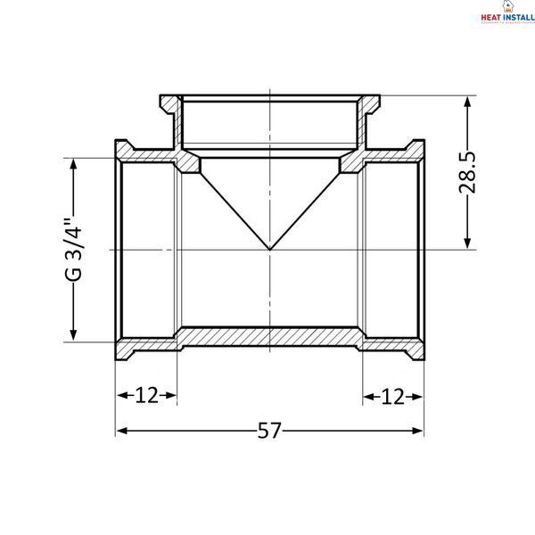 Трійник Thermo Alliance Standart 3/4" ВР SD41120 SD00047850 фото