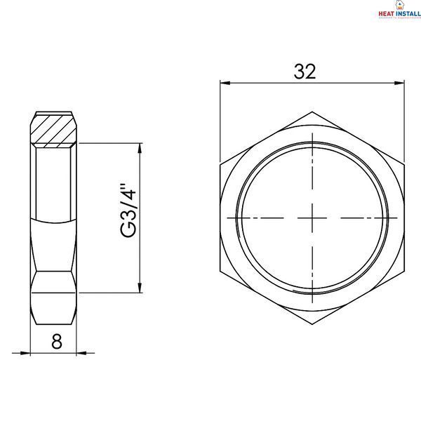 Контргайка Thermo Alliance Forte 3/4" SF35020 SD00002527 фото