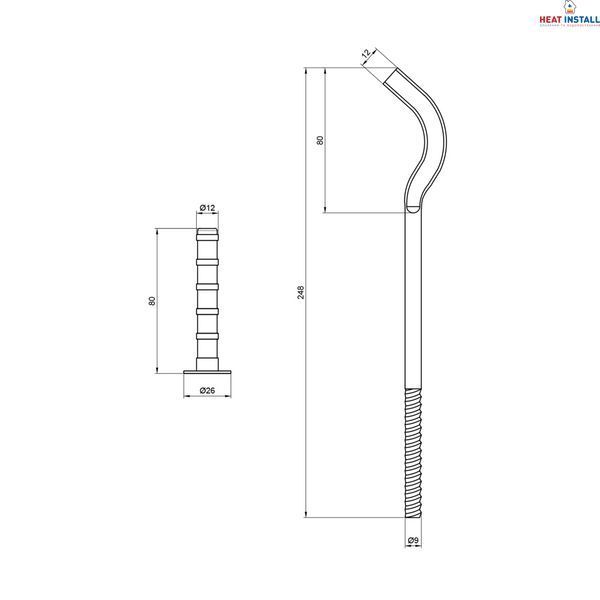 Кріплення Thermo Alliance Standart на чавунний радіатор 10х250 мм SD113250 SD00005824 фото