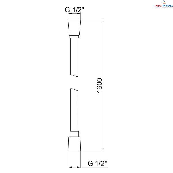 Шланг для ручного душу Qtap Hadice 1600 мм QTHADPVC160C Chrome SD00041924 фото
