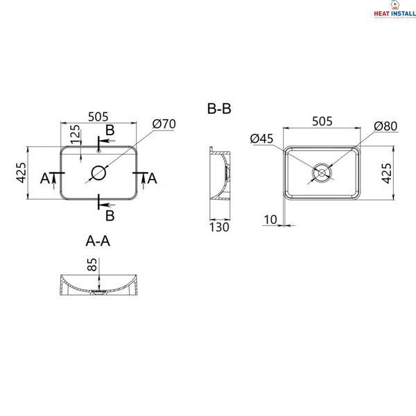 Раковина Qtap Nando LT 500х420х130 White QT12116146AW SD00052919 фото