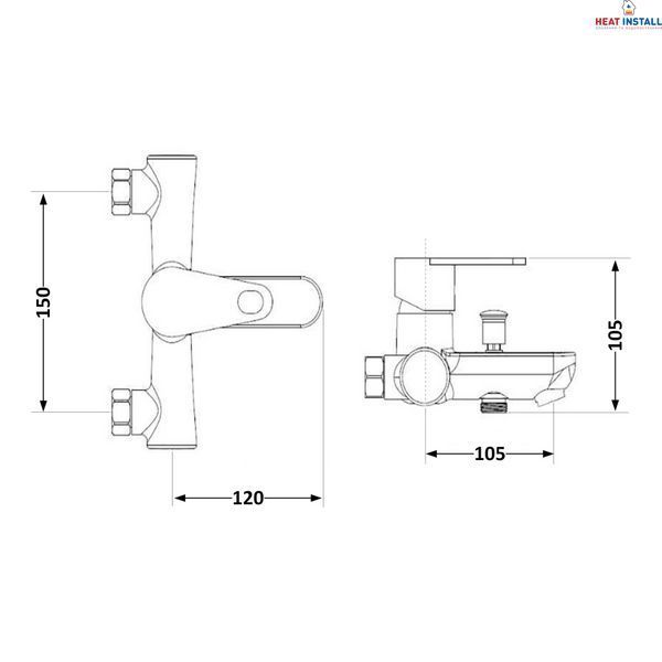 Змішувач для ванни Brinex 37W 006 SD00035700 фото