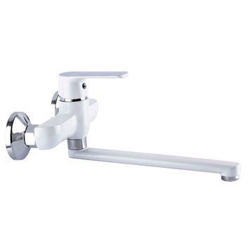 Змішувач для кухні зі стіни Globus Lux Laguna GLA-0104-7-WHITE 000022563 фото