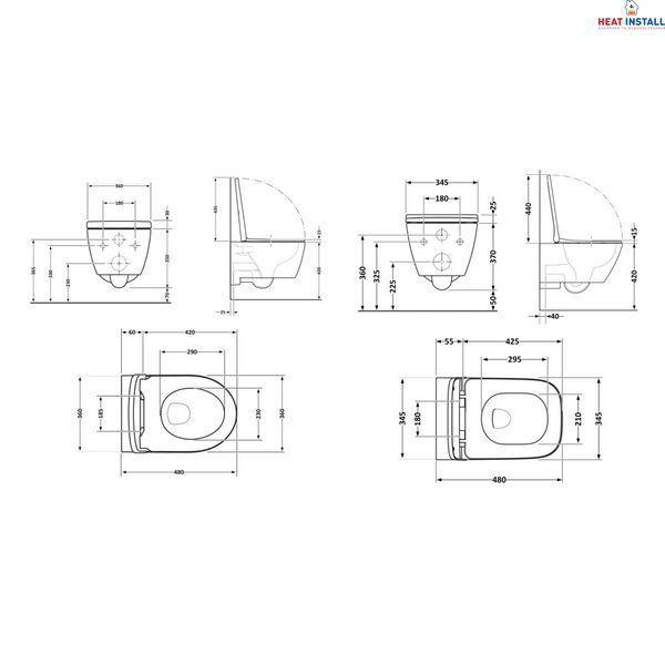 Акційний набір: Унітаз підвісний Jay Ultra Quiet QT07335177W 485х360х320 + Tern Ultra Quiet QT17332303ASW 490x365x325 SD00054048 фото
