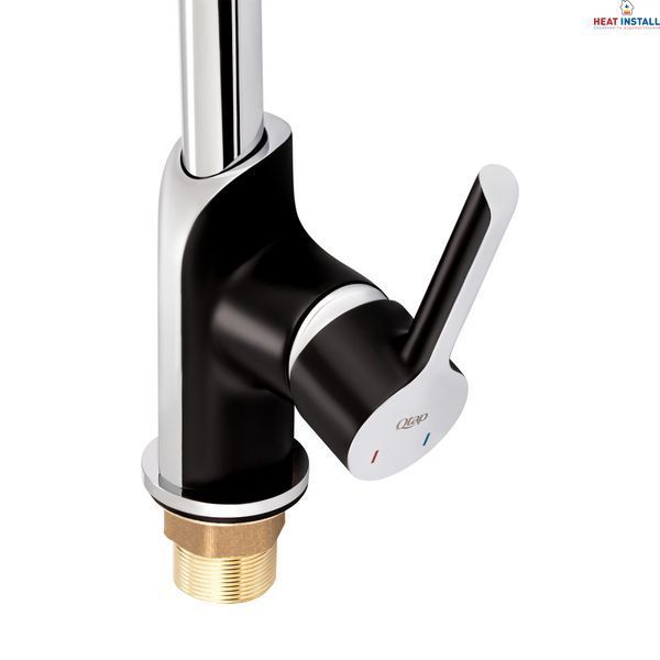 Змішувач для кухні Qtap Grand QTGRABCR007F Chrome/Black SD00039608 фото
