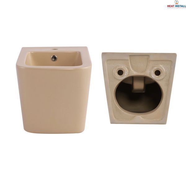 Комплект Qtap Tern Beige 3 в 1: підвісний унітаз Ultra Quiet + біде підвісне + раковина накладна QTTERSB49163 SD00055287 фото