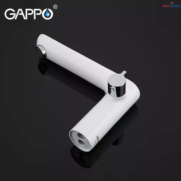 Змішувач для ванни на борт GAPPO G1148, білий/хром 1034027 фото
