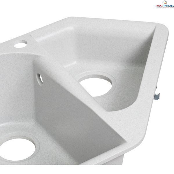 Кухонна мийка з додатковою чашею Lidz 1000x500/225 GRA-09 (LIDZGRA091000500225) SD00044513 фото