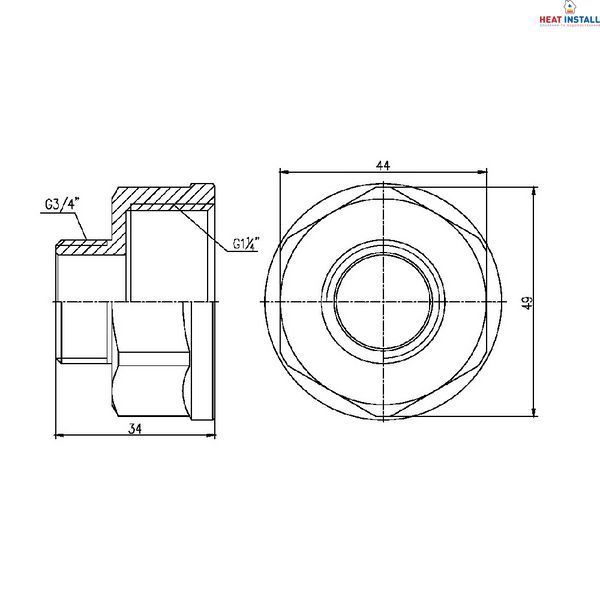 Перехід Thermo Alliance Forte 1" 1/4х3/4" ВЗ SF3603220 SD00002610 фото