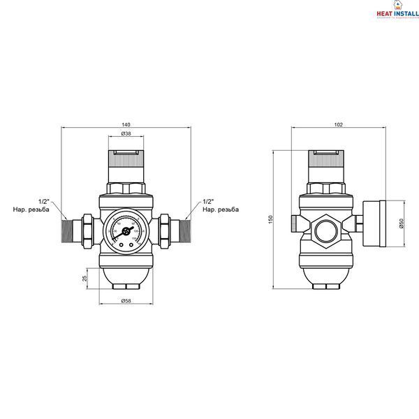 Фільтр самопромивний Thermo Alliance Forte 1/2 "з редуктором SF128W15 SD00041730 фото